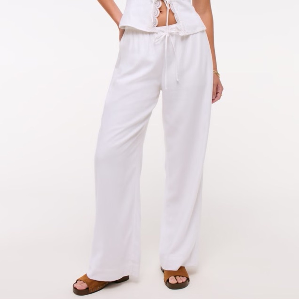 Abercrombie Linen-Blend Pull-On Pant Size Large